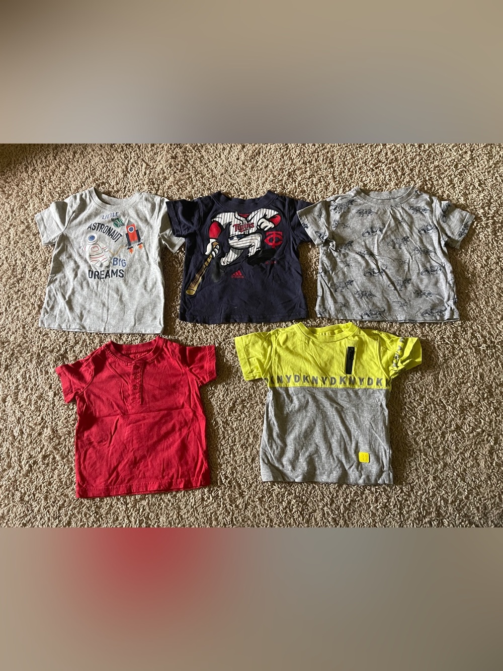 Boys 2T T Shirt Bundle 5 Graphic Tees Mixed Brands